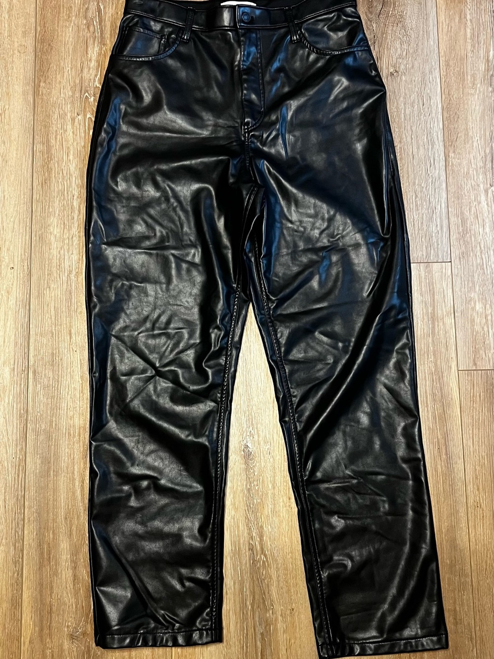 Abercrombie & Fitch Black Faux Leather Pants